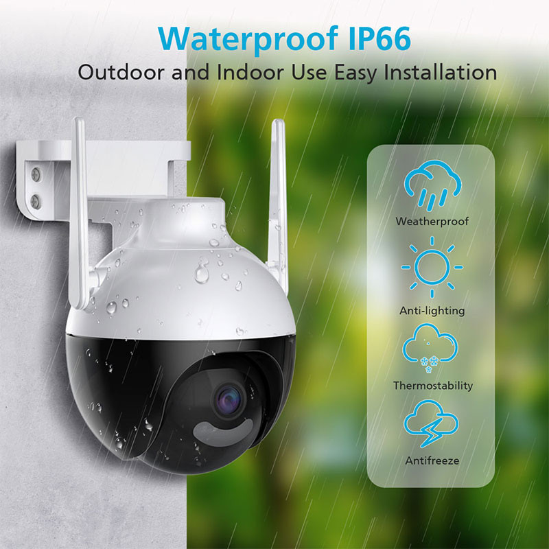 Caméra de surveillance WIFI et filaire 8 Mega Pixels